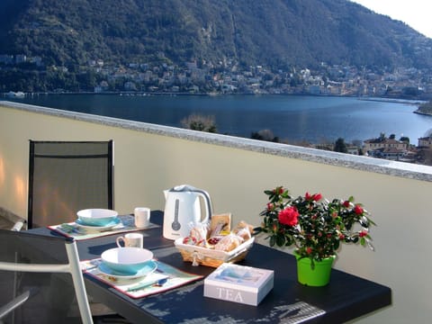 Balcony/Terrace, Food, Sea view, Sunset