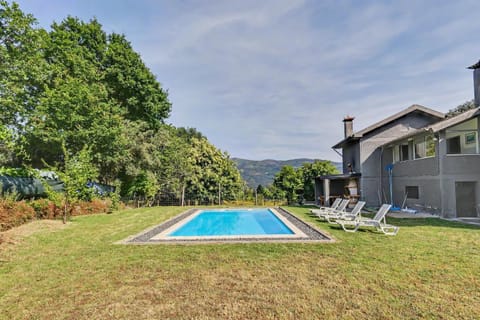 Property building, Living room, Swimming pool