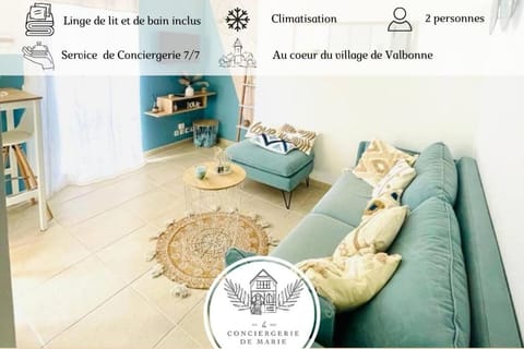 Studio cosy et climatisé au coeur du village Apartment in Valbonne