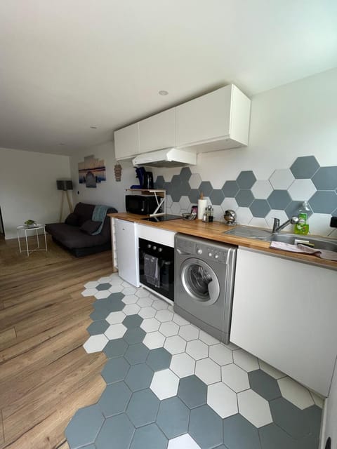 Living room, kitchen