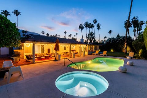 Patio, Night, Hot Tub, Swimming pool, sunbed