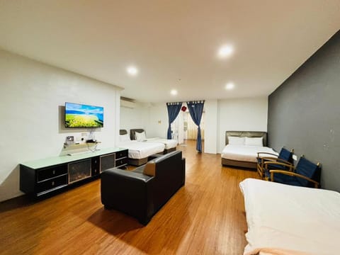 Bed, TV and multimedia, Living room, Photo of the whole room, Seating area, Evening entertainment, Bedroom
