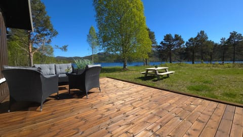 Patio, Day, Garden view, Lake view