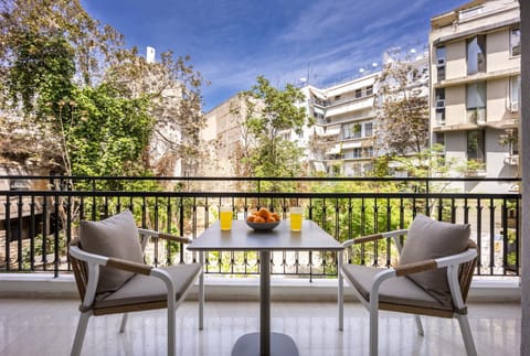 Property building, Patio, Day, View (from property/room), Seating area, Garden view