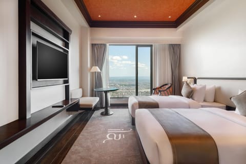 Bed, TV and multimedia, Photo of the whole room, Bedroom, City view