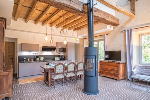 Living room, kitchen