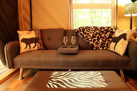 African-Themed Safari Tent for Glamping in West Virginia House in Hico