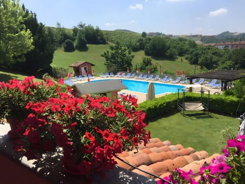 Property building, Living room, Swimming pool