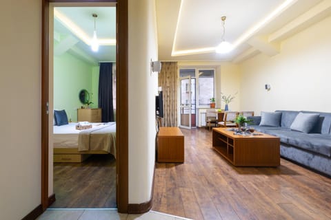 Bed, TV and multimedia, Living room, Photo of the whole room, Seating area, Bedroom