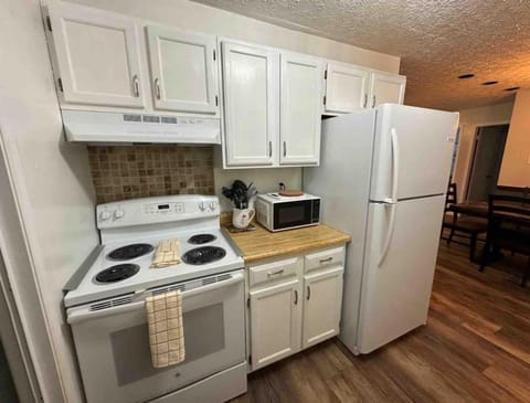 Kitchen or kitchenette, dishwasher, oven, stove, toaster