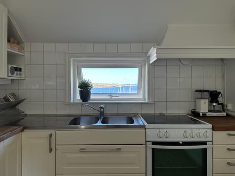 Coffee/tea facilities, View (from property/room), Kitchen or kitchenette, microwave, oven, stove