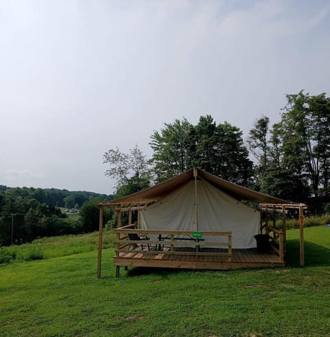 Fantastic Secluded Tented Cabin with Fire Pit in Logan, Ohio Cabin in Logan