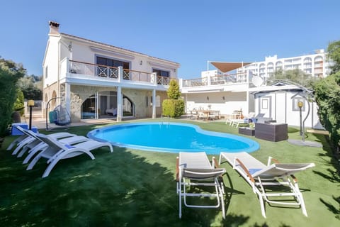 Property building, Living room, Swimming pool