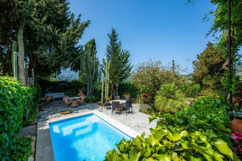 Property building, Living room, Swimming pool
