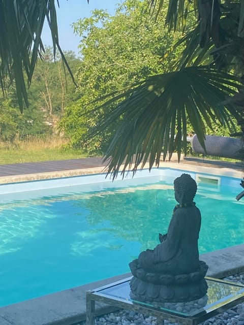 Natural landscape, Pool view, Swimming pool, sunbed