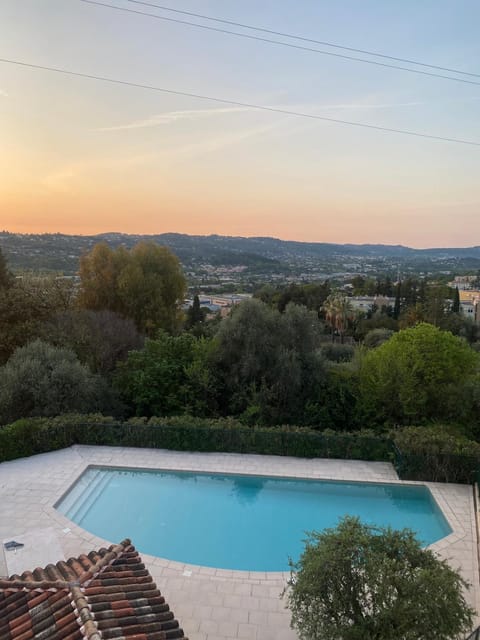 Natural landscape, Mountain view, Pool view, Swimming pool, Sunrise