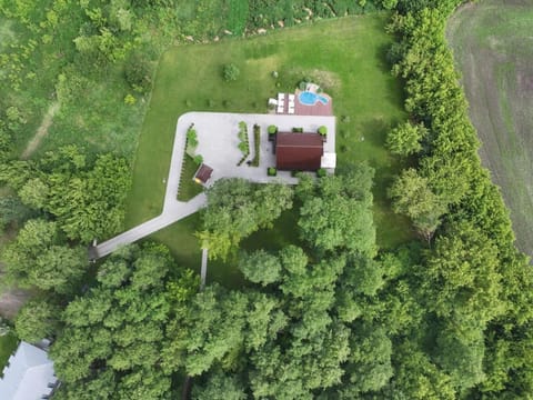 Spring, Day, Natural landscape, Bird's eye view, Garden view, Pool view, Swimming pool