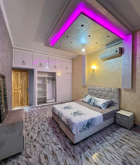 Bed, Photo of the whole room, Bedroom, towels, wardrobe, air conditioner