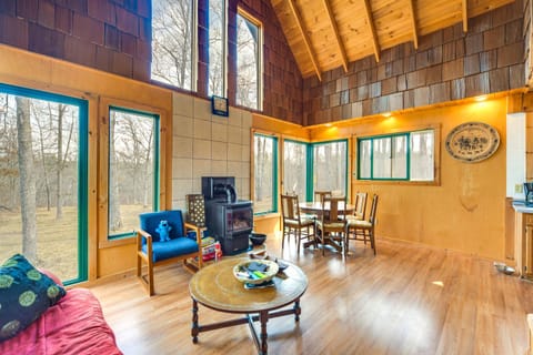 1 Mi to South Twin Lake Cabin with Deck in Trego! Cabin in Wisconsin