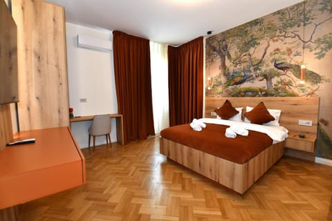 Bed, Decorative detail, Seating area, Bedroom, towels, air conditioner