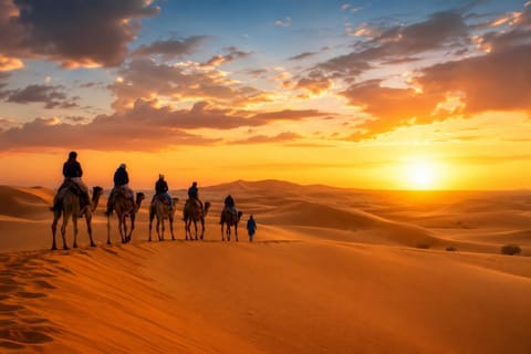 People, Natural landscape, Sunrise, Sunset