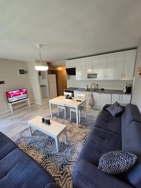 Communal lounge/ TV room, TV and multimedia, Kitchen or kitchenette, Living room, Seating area, Dining area, minibar, oven, stove