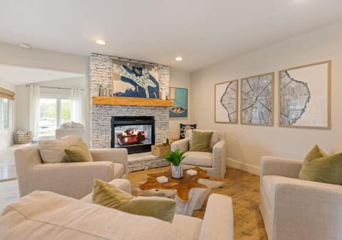 Modern Charm with Rare Flat Lot Dock Game Area House in Tennessee