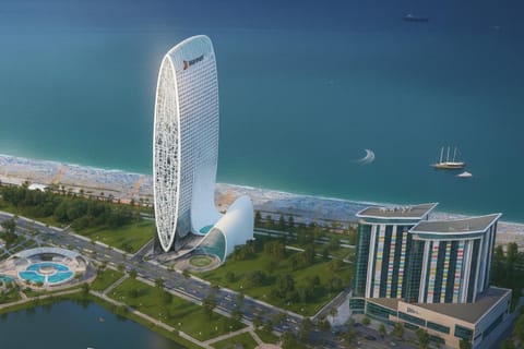 Property building, Nearby landmark, Day, Natural landscape, Bird's eye view, Beach, City view, Pool view, Sea view, Swimming pool
