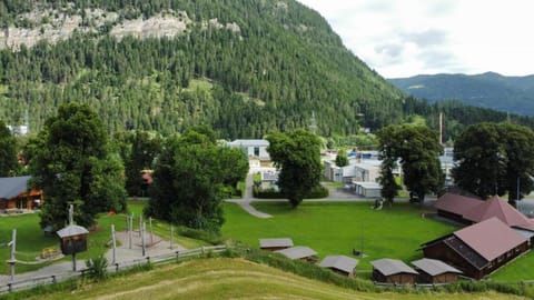 Property building, Natural landscape, Bird's eye view, Mountain view