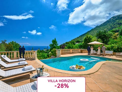 Patio, Nearby landmark, Spring, Day, Natural landscape, Mountain view, Pool view, Swimming pool, sunbed