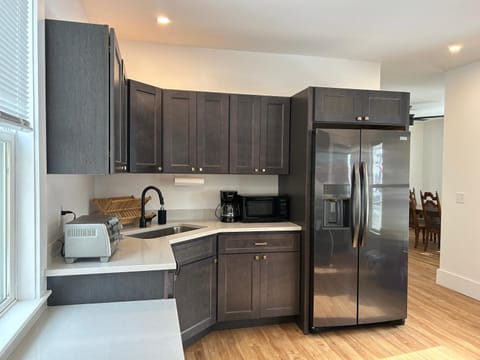 Kitchen or kitchenette, toaster