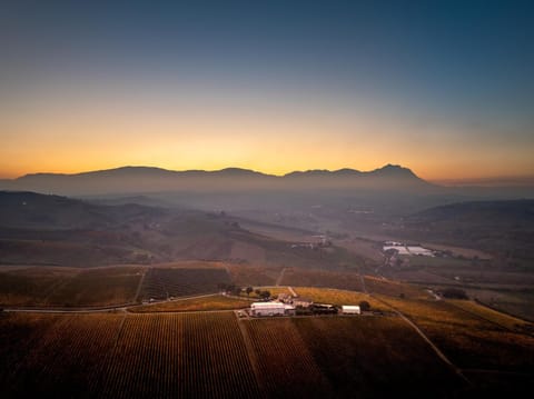 Bird's eye view, Mountain view, Sunset