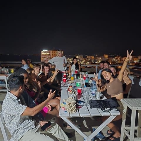 People, Balcony/Terrace, group of guests