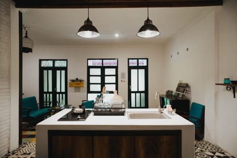 Kitchen or kitchenette, Living room, Dining area