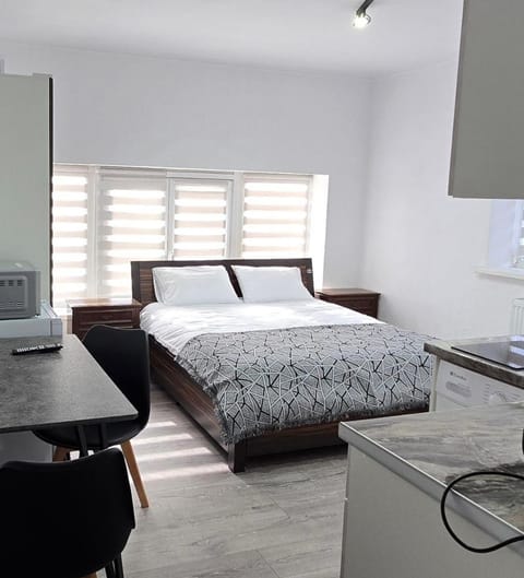 Bed, TV and multimedia, Kitchen or kitchenette, Photo of the whole room, Bedroom