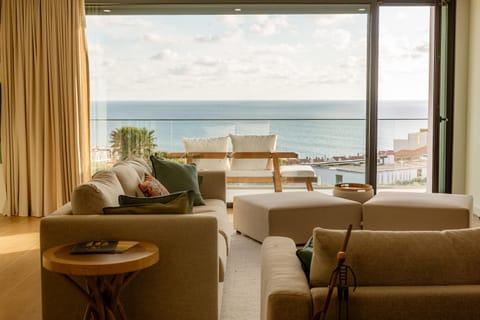 Natural landscape, Living room, Seating area, Sea view