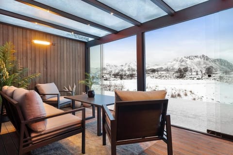 Patio, Seating area, Mountain view