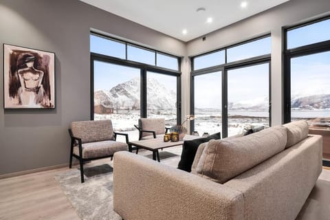 Natural landscape, Living room, Seating area, Mountain view, Sea view