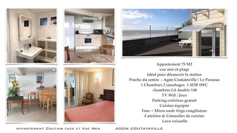 Appartement Coutain face Mer Apartment in Normandy