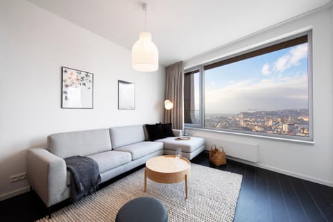 Living room, Seating area, City view
