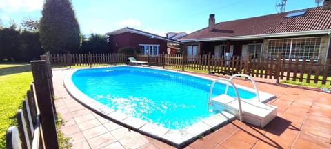 Property building, Day, Natural landscape, Garden, Garden view, Pool view, Swimming pool