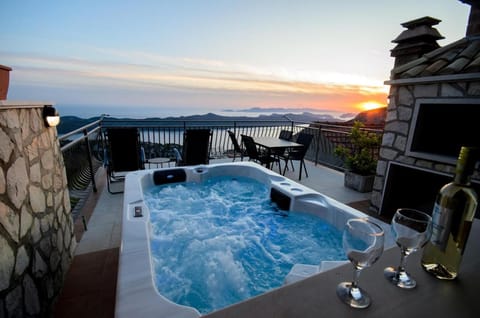 Patio, Hot Tub, View (from property/room), Balcony/Terrace, Sea view, Sunset