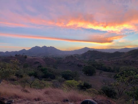 Nearby landmark, Natural landscape, Mountain view, Sunset