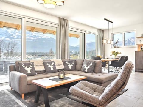 Natural landscape, Living room, Seating area, Mountain view