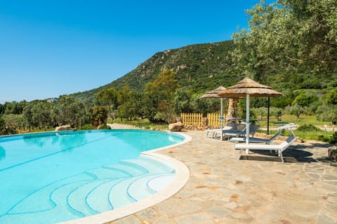 Property building, Living room, Swimming pool