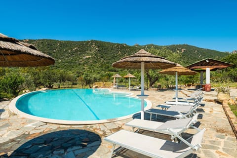 Property building, Living room, Swimming pool