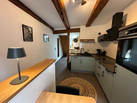 Kitchen or kitchenette, oven, stove
