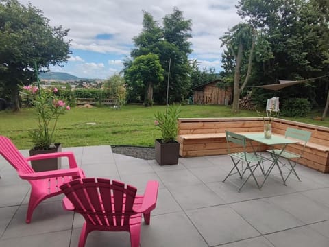 Patio, Natural landscape, Garden view