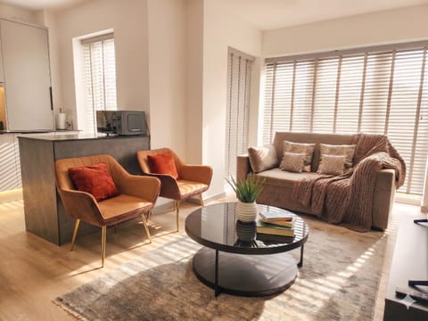 Kitchen or kitchenette, Living room, Seating area
