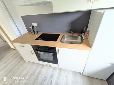 Kitchen or kitchenette, oven